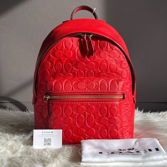 💰SOLD - CC394 - Coach Charter Backpack 24 In Signature Leather - Picture 13 of 15